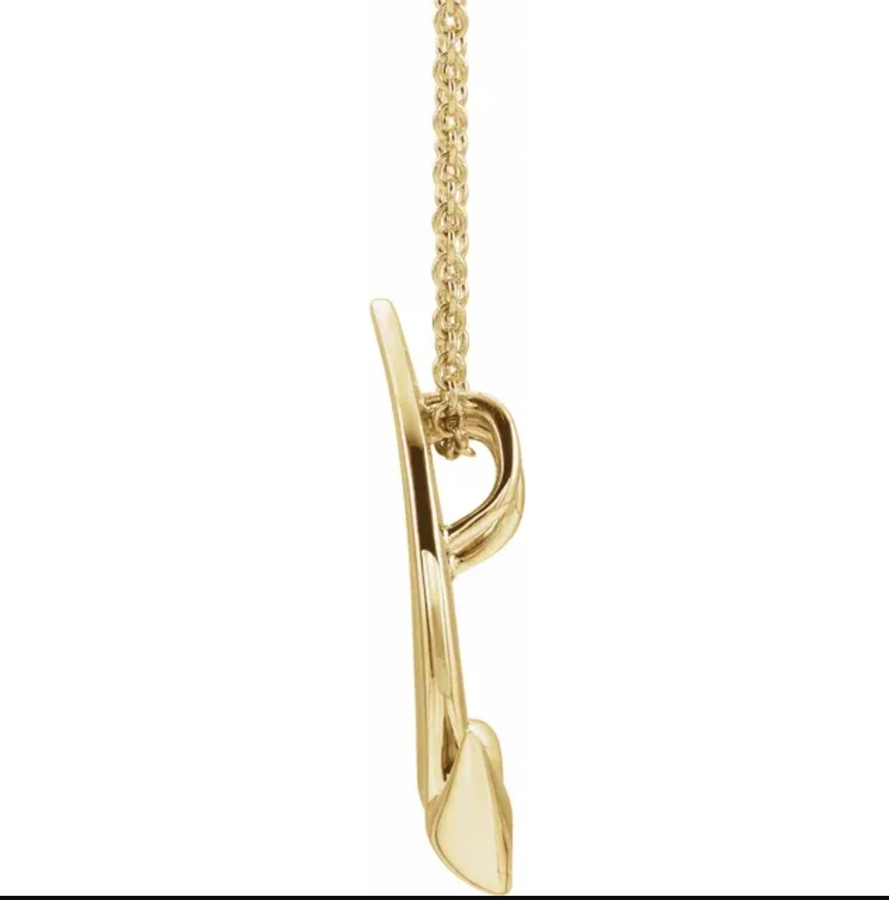 Holy Spirit Sliding Dove Necklace in Solid Gold, Platinum and Silver