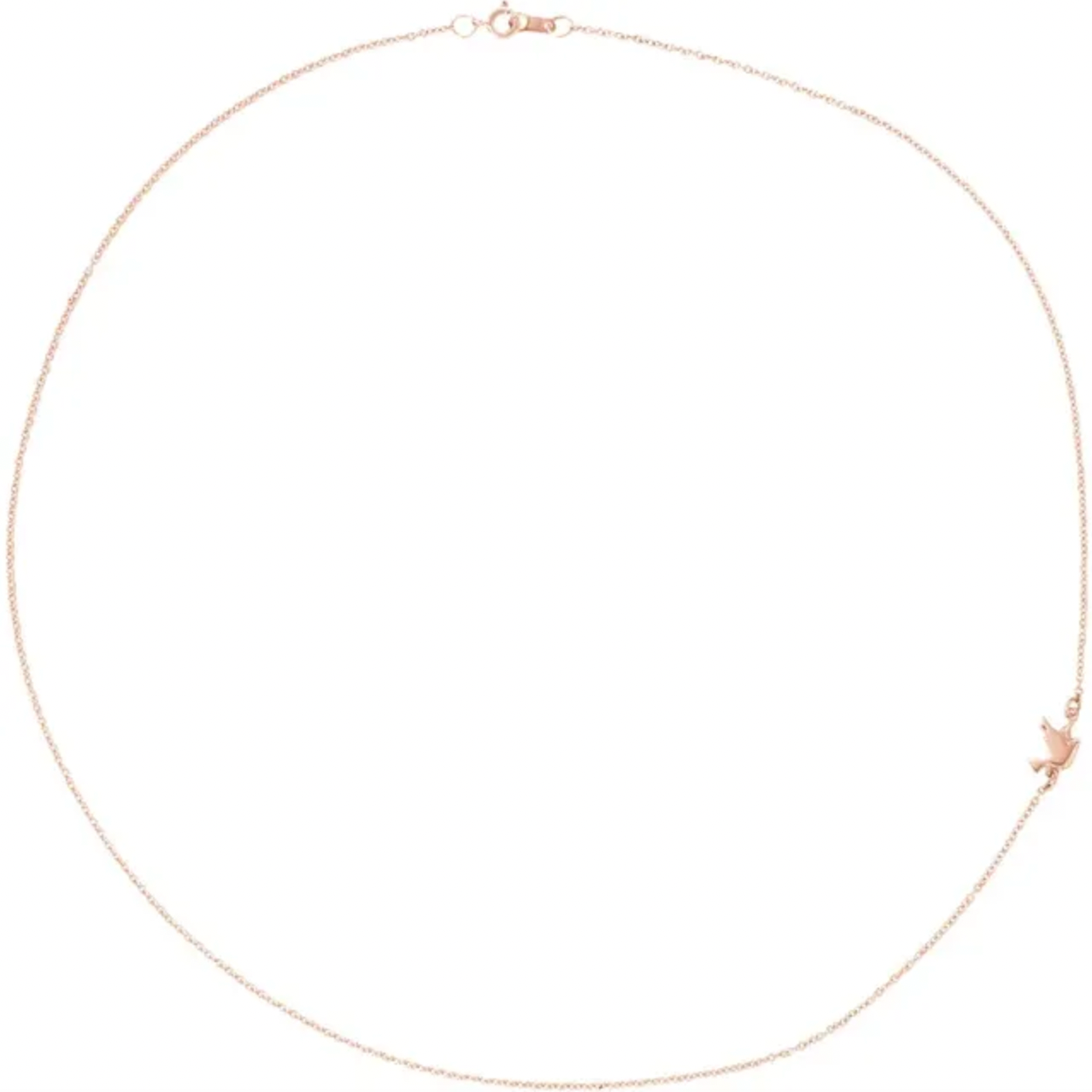 Holy Spirit Dove Off-Center Dainty Collarbone Necklace